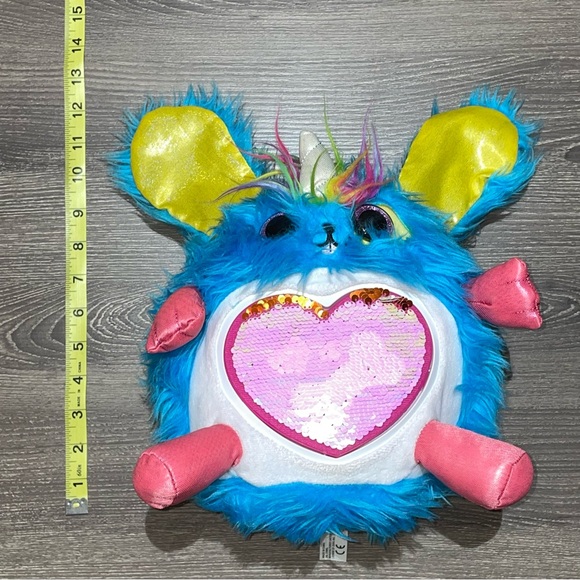 ZURU Rainbocorns Plush Unicorn Blue Stuffed Animal Toy 10-12” - Picture 4 of 4